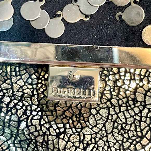 Fiorelli black and gold, small, crossbody bag with gold sequins and coin purse - Picture 4 of 8